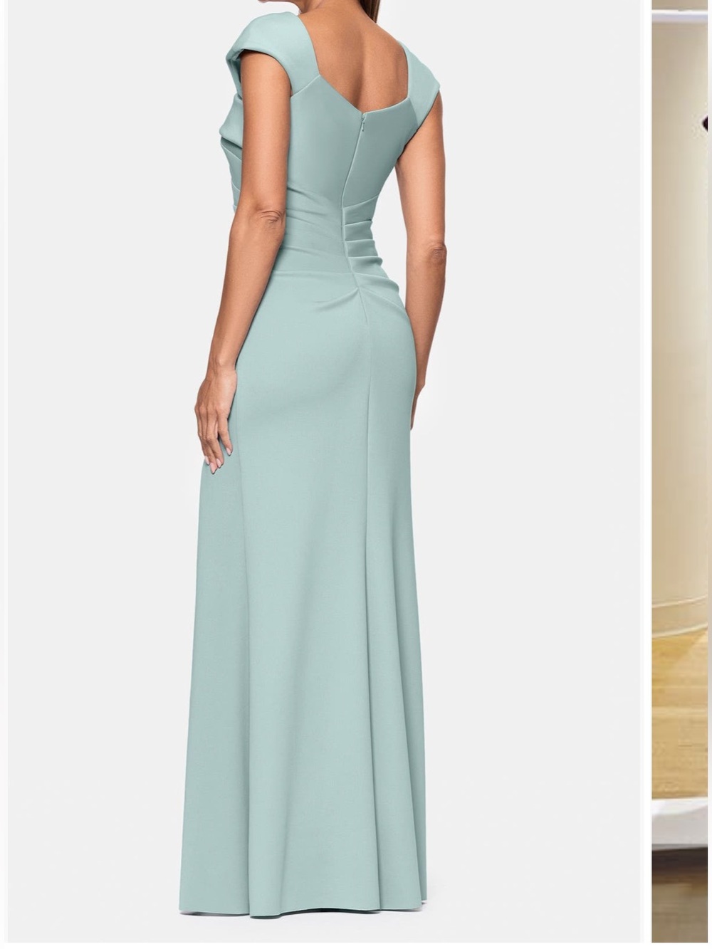Xscape Evenings Asymmetric Neck Scuba
Knit Trumpet Gown - Picture 2 of 9